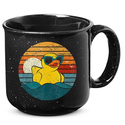 Cute Yellow Duck Bath Toy Rubber Duckling Ducky Duck Lover 15oz Campfire Ceramic Mug