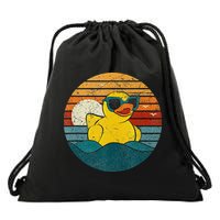 Cute Yellow Duck Bath Toy Rubber Duckling Ducky Duck Lover Drawstring Bag