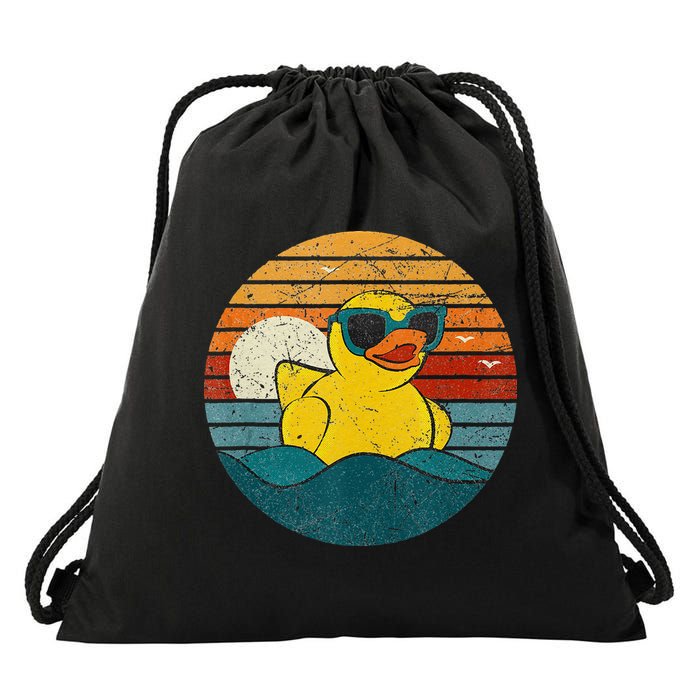 Cute Yellow Duck Bath Toy Rubber Duckling Ducky Duck Lover Drawstring Bag
