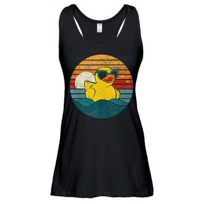 Cute Yellow Duck Bath Toy Rubber Duckling Ducky Duck Lover Ladies Essential Flowy Tank
