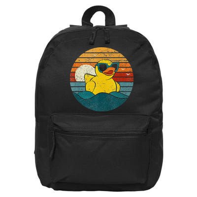 Cute Yellow Duck Bath Toy Rubber Duckling Ducky Duck Lover 16 in Basic Backpack