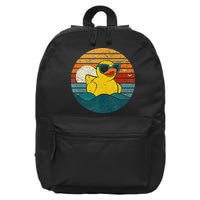 Cute Yellow Duck Bath Toy Rubber Duckling Ducky Duck Lover 16 in Basic Backpack