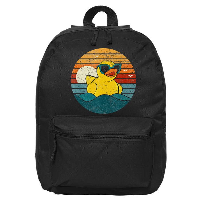 Cute Yellow Duck Bath Toy Rubber Duckling Ducky Duck Lover 16 in Basic Backpack