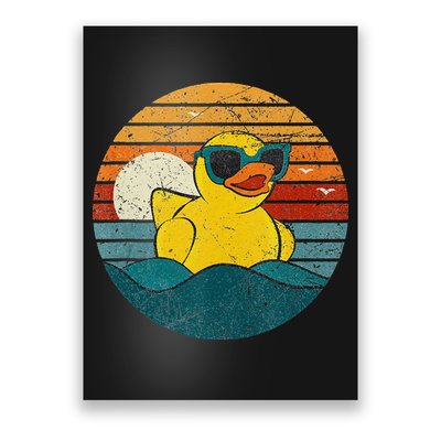 Cute Yellow Duck Bath Toy Rubber Duckling Ducky Duck Lover Poster