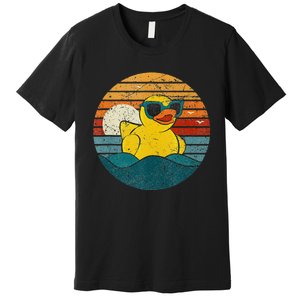 Cute Yellow Duck Bath Toy Rubber Duckling Ducky Duck Lover Premium T-Shirt