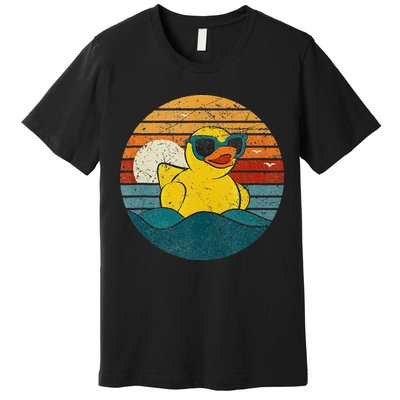 Cute Yellow Duck Bath Toy Rubber Duckling Ducky Duck Lover Premium T-Shirt