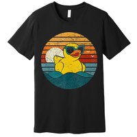 Cute Yellow Duck Bath Toy Rubber Duckling Ducky Duck Lover Premium T-Shirt