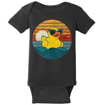Cute Yellow Duck Bath Toy Rubber Duckling Ducky Duck Lover Baby Bodysuit