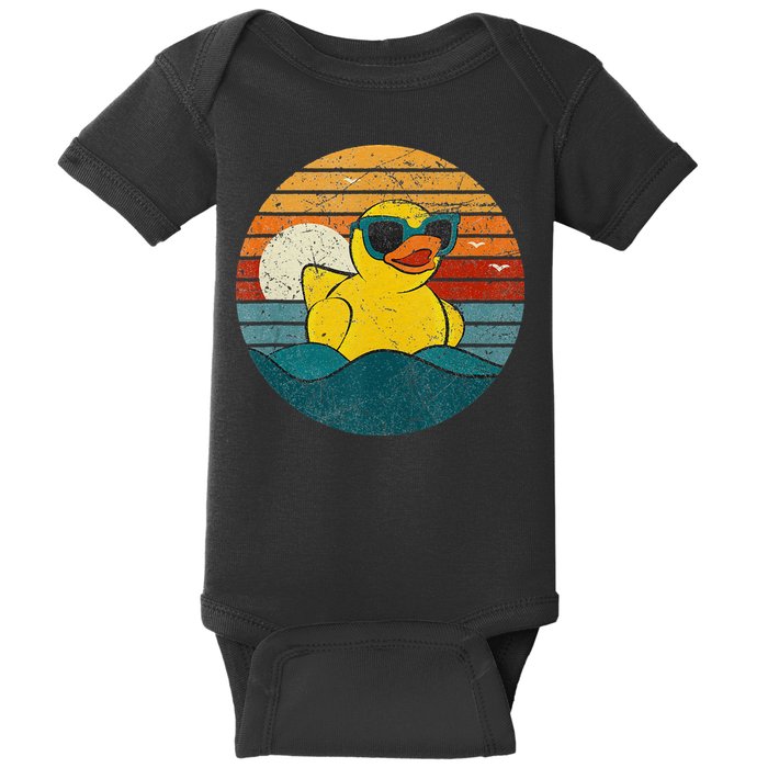 Cute Yellow Duck Bath Toy Rubber Duckling Ducky Duck Lover Baby Bodysuit