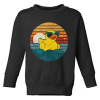 Cute Yellow Duck Bath Toy Rubber Duckling Ducky Duck Lover Toddler Sweatshirt