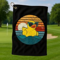 Cute Yellow Duck Bath Toy Rubber Duckling Ducky Duck Lover Golf Towel