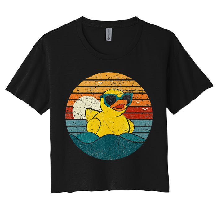Cute Yellow Duck Bath Toy Rubber Duckling Ducky Duck Lover Crop Top