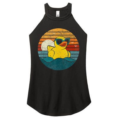 Cute Yellow Duck Bath Toy Rubber Duckling Ducky Duck Lover Women's Perfect Tri Rocker Tank