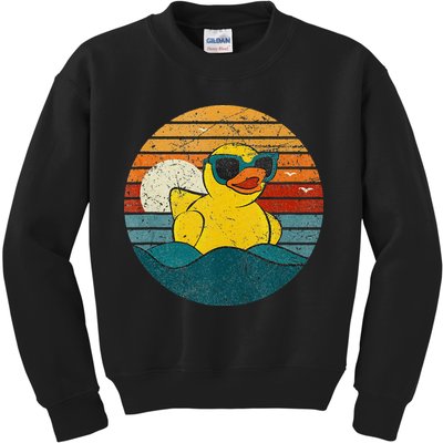 Cute Yellow Duck Bath Toy Rubber Duckling Ducky Duck Lover Kids Sweatshirt