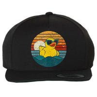 Cute Yellow Duck Bath Toy Rubber Duckling Ducky Duck Lover Wool Snapback Cap