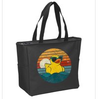 Cute Yellow Duck Bath Toy Rubber Duckling Ducky Duck Lover Zip Tote Bag