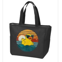 Cute Yellow Duck Bath Toy Rubber Duckling Ducky Duck Lover Zip Tote Bag