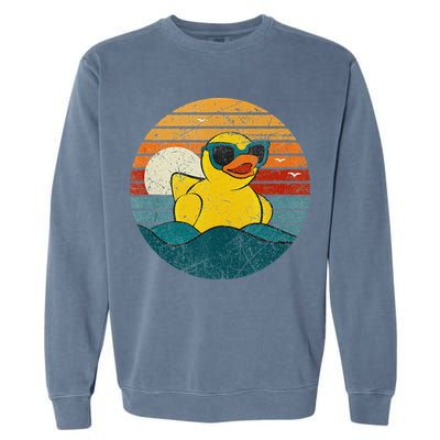 Cute Yellow Duck Bath Toy Rubber Duckling Ducky Duck Lover Garment-Dyed Sweatshirt
