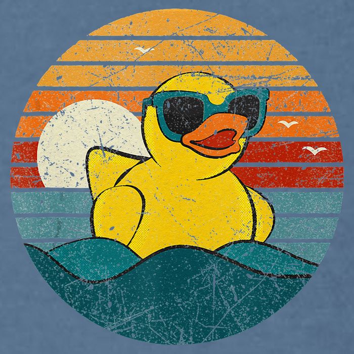 Cute Yellow Duck Bath Toy Rubber Duckling Ducky Duck Lover Garment-Dyed Sweatshirt