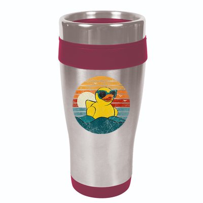 Cute Yellow Duck Bath Toy Rubber Duckling Ducky Duck Lover 16oz Travel Tumbler