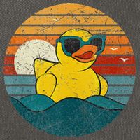 Cute Yellow Duck Bath Toy Rubber Duckling Ducky Duck Lover Cotton Canvas Backpack