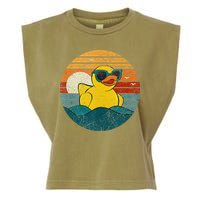 Cute Yellow Duck Bath Toy Rubber Duckling Ducky Duck Lover Garment-Dyed Women's Muscle Tee