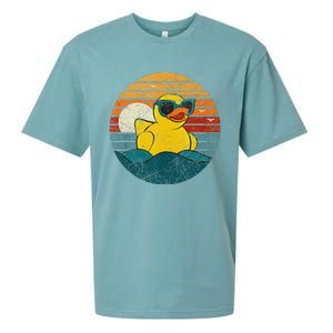 Cute Yellow Duck Bath Toy Rubber Duckling Ducky Duck Lover Sueded Cloud Jersey T-Shirt