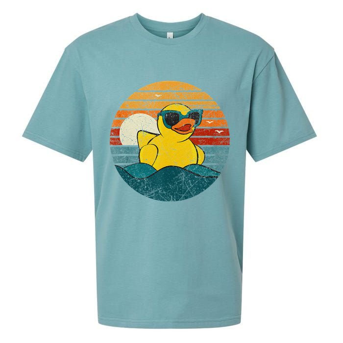 Cute Yellow Duck Bath Toy Rubber Duckling Ducky Duck Lover Sueded Cloud Jersey T-Shirt