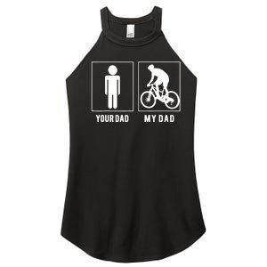 CYCLING - YOUR DAD - MY DAD - FATHER'S DAY Women's Perfect Tri Rocker Tank