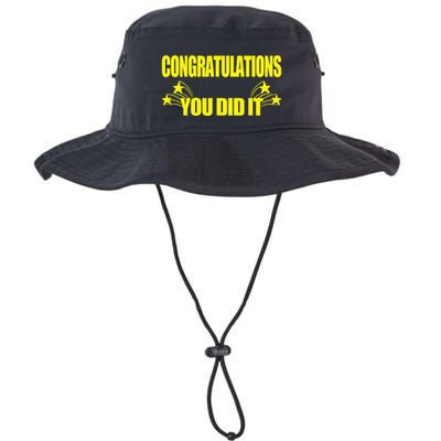 Congratulations You Did It Groovy Promotion Win Graduation Legacy Cool Fit Booney Bucket Hat