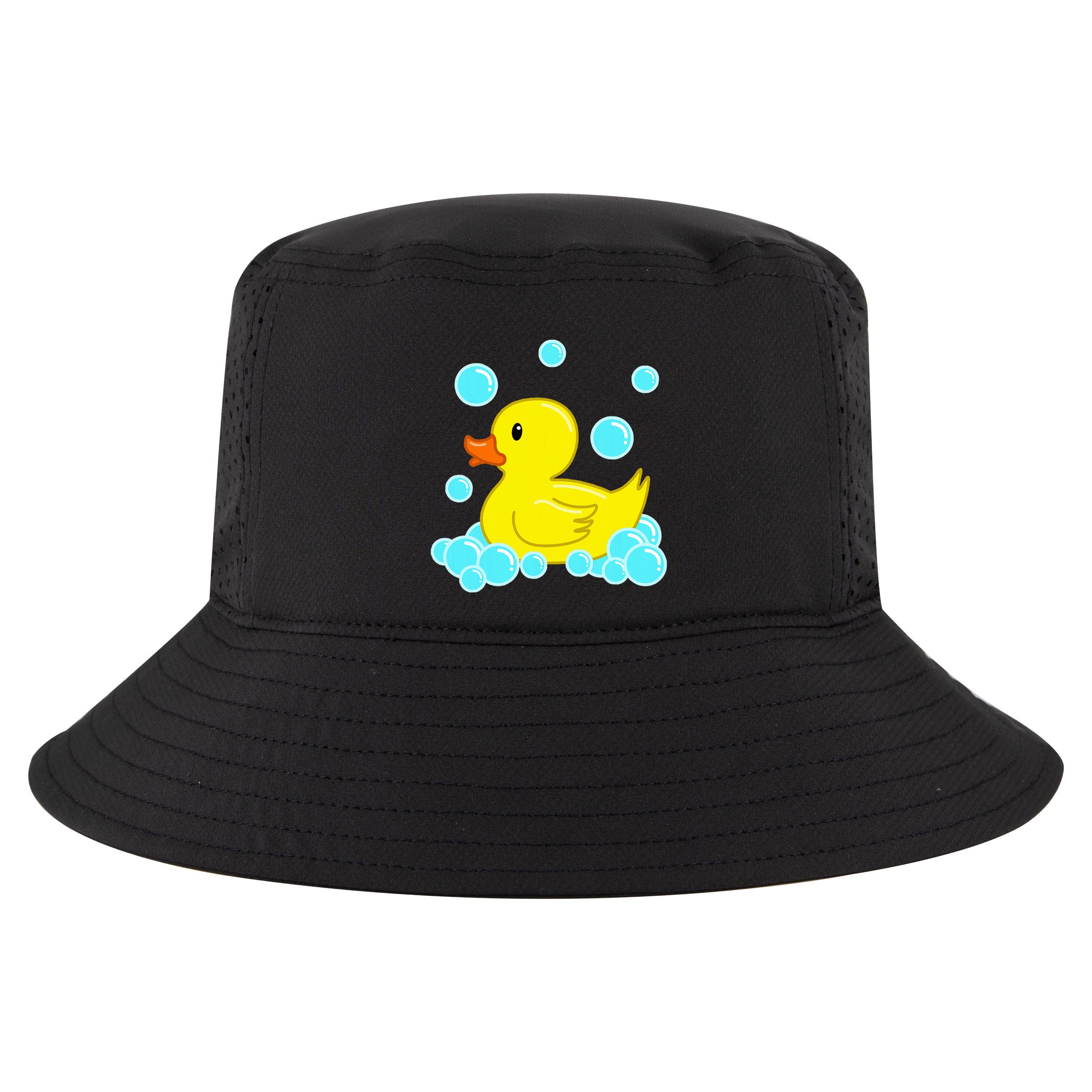 Cute Yellow Duck Duckie Bath Toys Rubber Ducky Cool Comfort Performance Bucket Hat