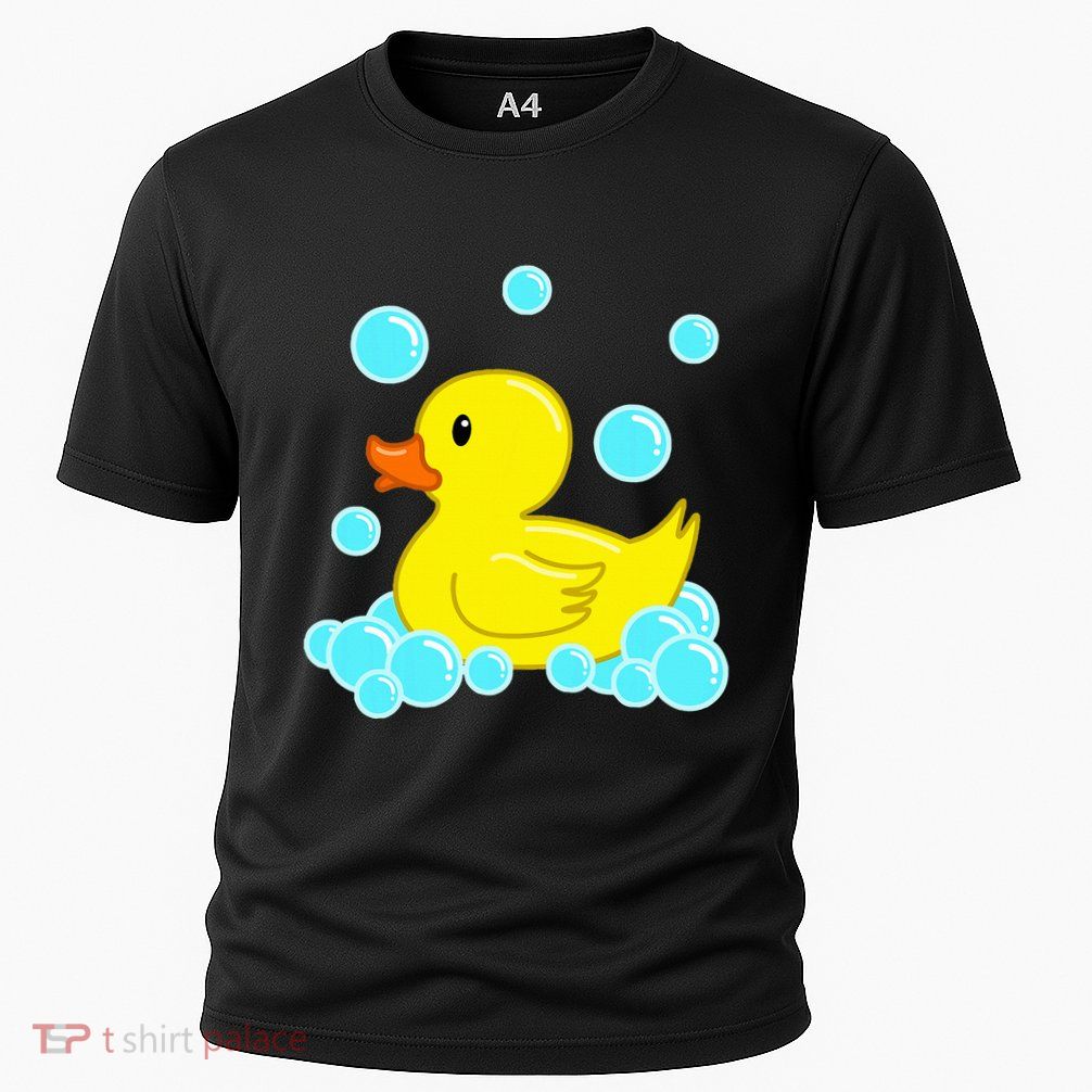 Cute Yellow Duck Duckie Bath Toys Rubber Ducky Cooling Performance Crew T-Shirt