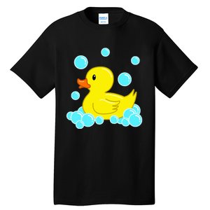 Cute Yellow Duck Duckie Bath Toys Rubber Ducky Tall T-Shirt