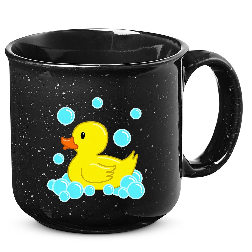 Cute Yellow Duck Duckie Bath Toys Rubber Ducky 15oz Campfire Ceramic Mug