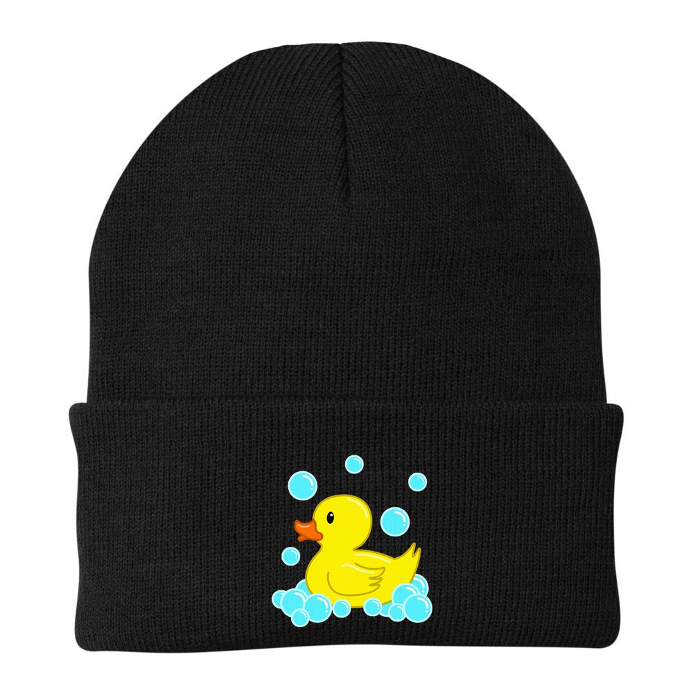 Cute Yellow Duck Duckie Bath Toys Rubber Ducky Beanie