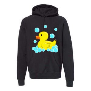 Cute Yellow Duck Duckie Bath Toys Rubber Ducky Premium Hoodie