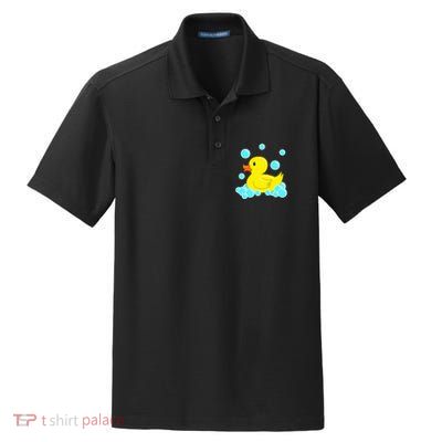 Cute Yellow Duck Duckie Bath Toys Rubber Ducky Dry Zone Grid Polo