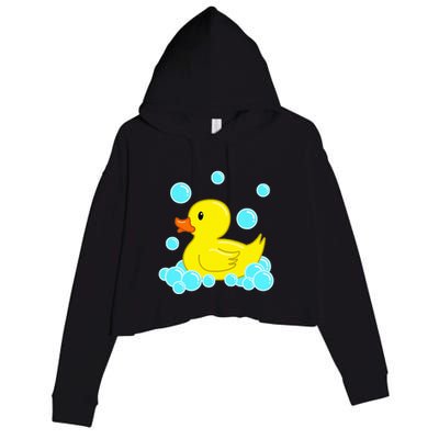 Cute Yellow Duck Duckie Bath Toys Rubber Ducky Crop Fleece Hoodie
