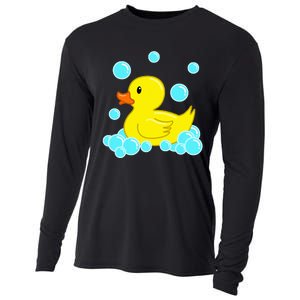 Cute Yellow Duck Duckie Bath Toys Rubber Ducky Cooling Performance Long Sleeve Crew