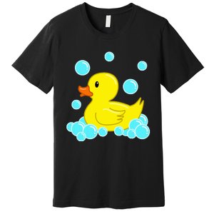 Cute Yellow Duck Duckie Bath Toys Rubber Ducky Premium T-Shirt