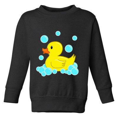 Cute Yellow Duck Duckie Bath Toys Rubber Ducky Toddler Sweatshirt