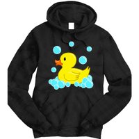 Cute Yellow Duck Duckie Bath Toys Rubber Ducky Tie Dye Hoodie