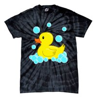 Cute Yellow Duck Duckie Bath Toys Rubber Ducky Tie-Dye T-Shirt