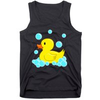 Cute Yellow Duck Duckie Bath Toys Rubber Ducky Tank Top