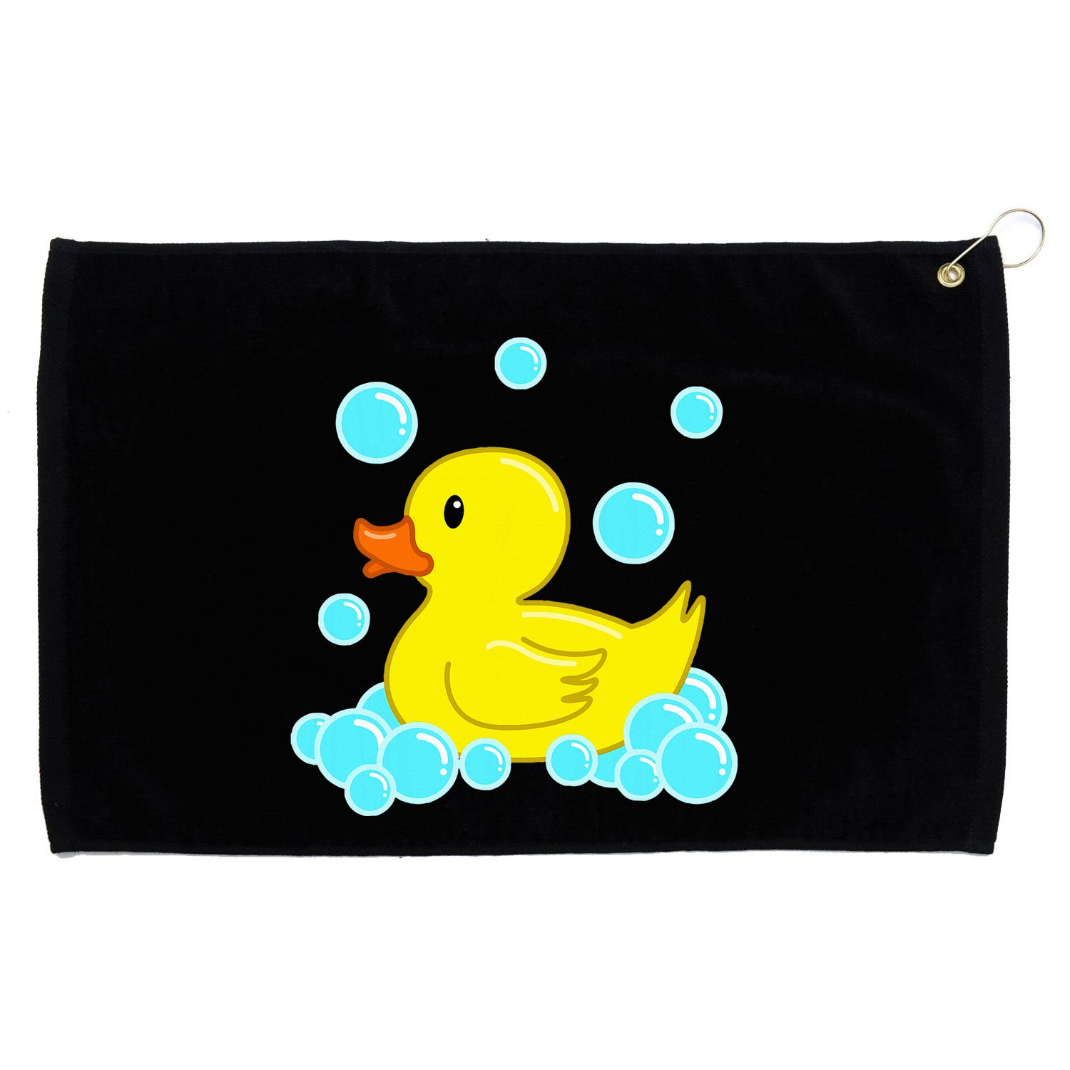 Cute Yellow Duck Duckie Bath Toys Rubber Ducky Grommeted Golf Towel
