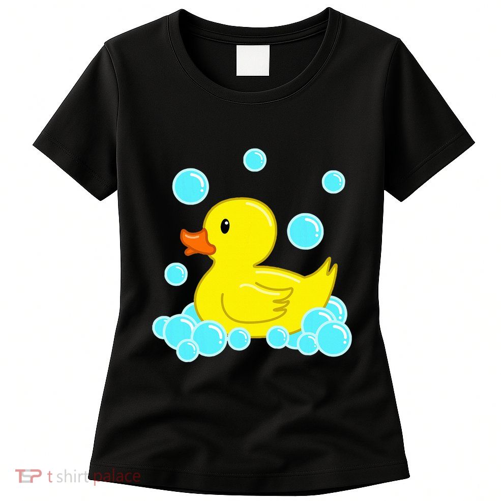 Cute Yellow Duck Duckie Bath Toys Rubber Ducky Womens T-Shirt
