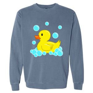 Cute Yellow Duck Duckie Bath Toys Rubber Ducky Garment-Dyed Sweatshirt