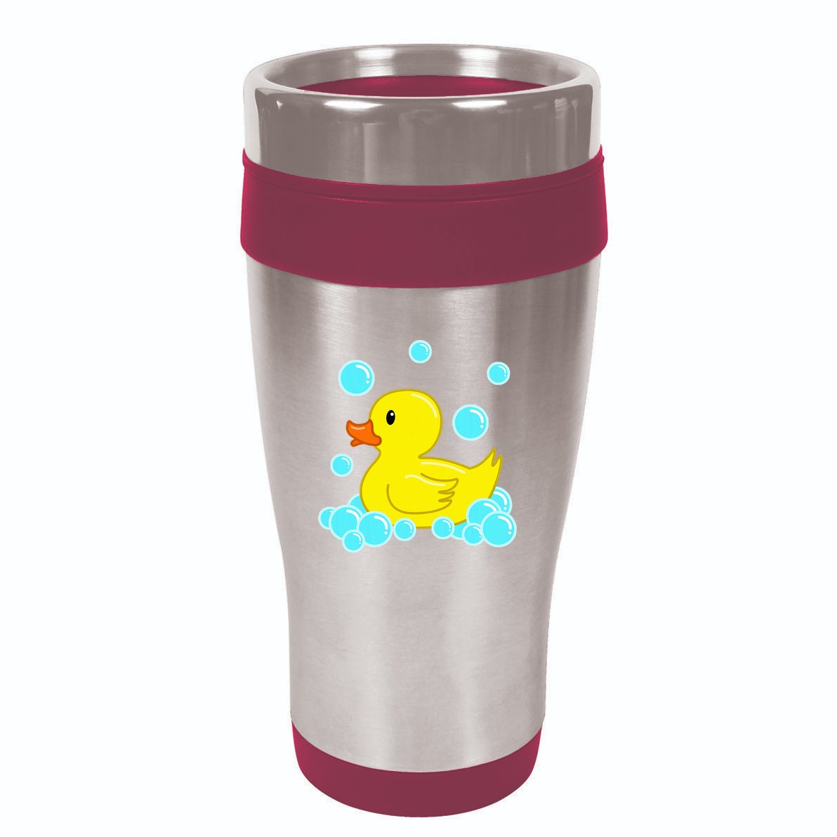 Cute Yellow Duck Duckie Bath Toys Rubber Ducky 16oz Travel Tumbler