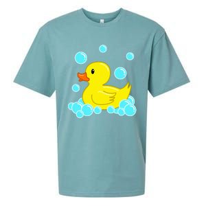 Cute Yellow Duck Duckie Bath Toys Rubber Ducky Sueded Cloud Jersey T-Shirt