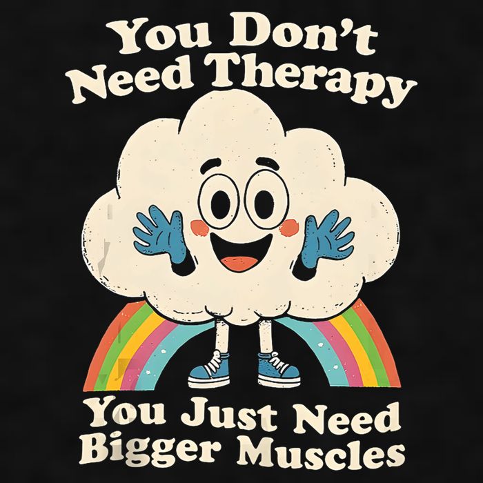 Cloud You Don't Need Therapy You Just Need Bigger Muscles  Ladies PosiCharge Tri-Blend Wicking Tank